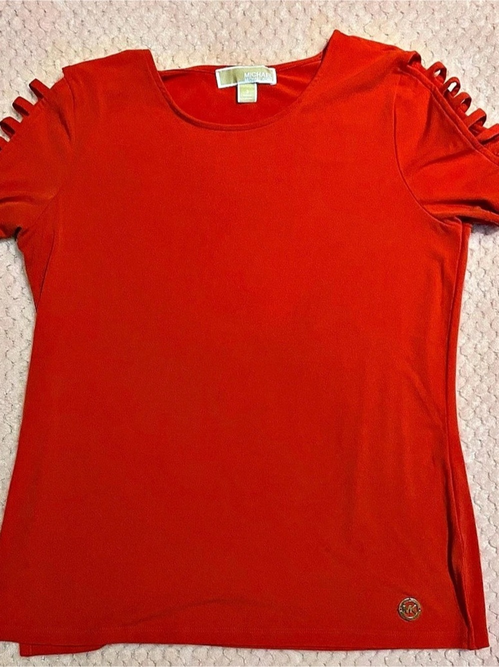 Michael Kors orange Short Sleeve Top Size Small Like New